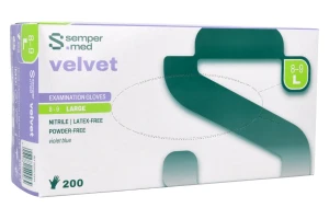 Rękawiczki nitrylowe Velvet 200 szt. Sempermed (L)