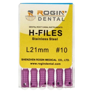 Pilniki H-Files 6 szt. Rogin Dental (21 mm, 10)