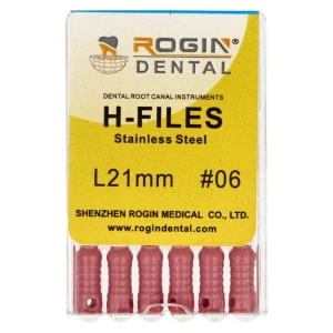 Pilniki H-Files 6 szt. Rogin Dental (21 mm, 6)