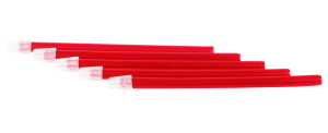 Końcówki do ślinociągu 100 szt. 14,5 cm (czerwony)