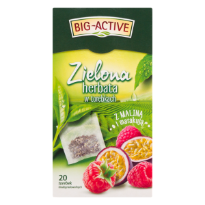 Big-Active - Herbata zielona w torebkach 20 szt. (malina i marakuja)