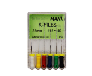Pilniki K-Files 6 szt. Mani (25 mm, 45-80)