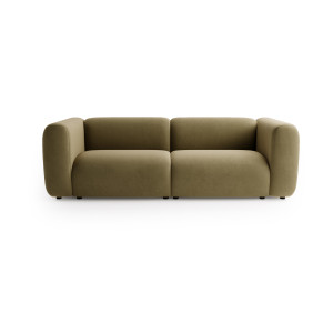 Klasyczna sofa 2-osobowa Beta oliwkowa velvet