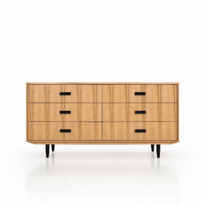 Komoda sideboard D-S13 sześcio-szufladowa fornir dąb