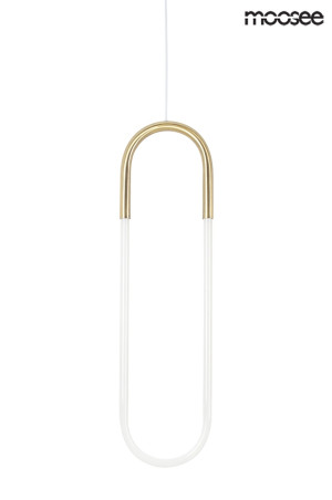 Lampa wisząca PUZO złoto i biel