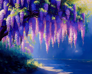Haft Diamentowy - Pod Wisterią