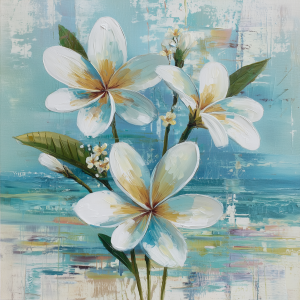 Malowanie po Numerach - Biała Plumeria