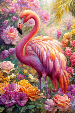 Haft Diamentowy - Pastelowy Flaming