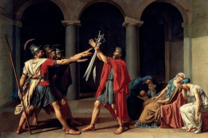 Haft Diamentowy - Jacques-Louis David Przysięga Horacjuszy