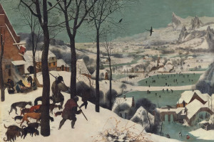 Haft Diamentowy - Pieter Bruegel the Elder Myśliwi na śniegu