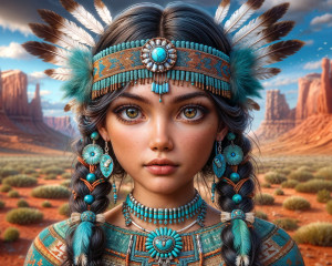 Malowanie po Numerach - Piękna Indianka 2