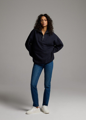 Jeansy slim fit z wysokim stanem