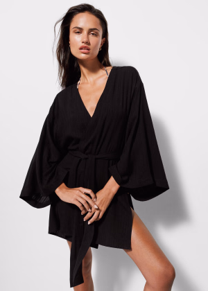 Wiskozowa koszula damska w stylu kimono