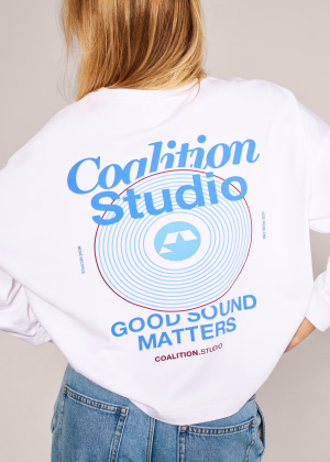 Bawełniany longsleeve z printem
