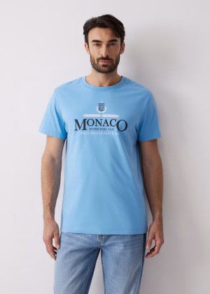 Bawełniana koszulka z nadrukiem Monaco