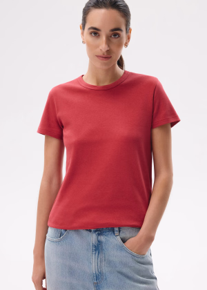 Dopasowany bawełniany T-shirt