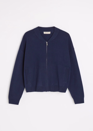 Dzianinowy sweter z zamkiem