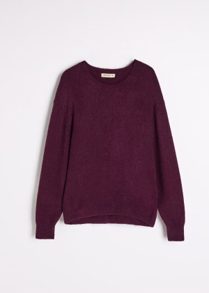 Sweter damski z miękkiej dzianiny z domieszką wełny
