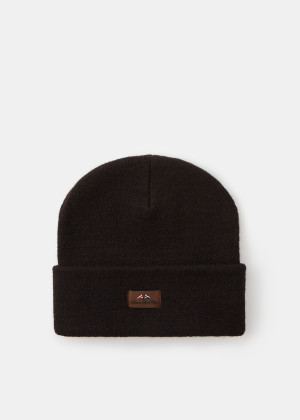 Czapka beanie z naszywką z przodu