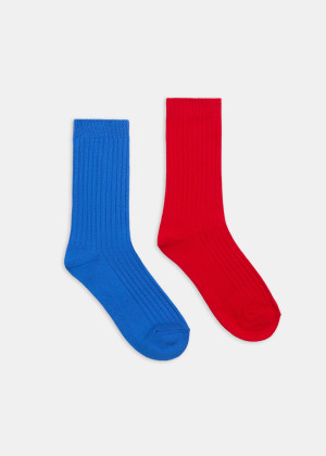 Prążkowane skarpety bawełniane 2-pack