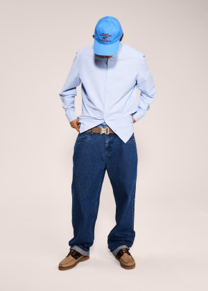 Jeansy z bawełnianego denimu
