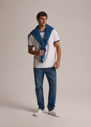 Bawełniane jeansy męskie o prostym kroju