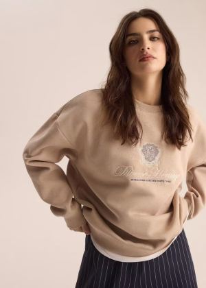 Bluza dresowa damska z aplikacją