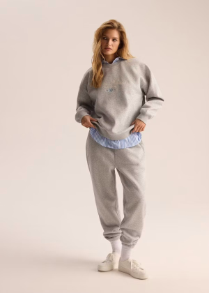 Bluza dresowa damska z aplikacją