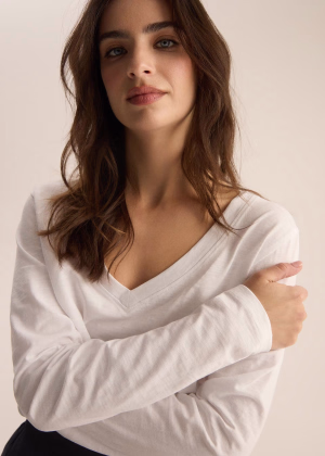 Damska bluzka z dekoltem V