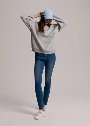 Jeansy damskie skinny fit z wysokim stanem