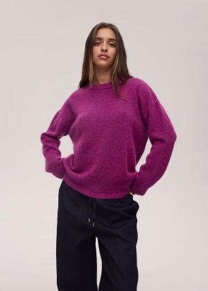 Damski sweter z wełną i moherem