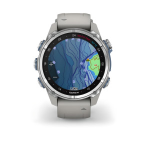 Garmin Descent Mk3s, 43mm Passivated Steel/Fog Gray