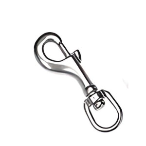 Karabinek tłokowy HALCYON kółko 3/8" stalowy