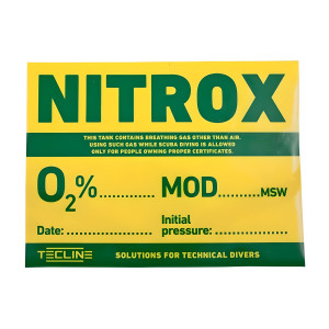 TECLINE Naklejka NITROX 15 x 20 cm (ang. wer.)