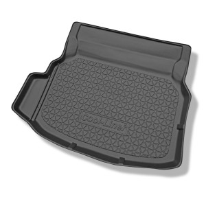 Gulvmåtte til bagagerum Mercedes-Benz C-Klasse W204 Limousine (04.2007-02.2014) - foldbare bagsæder; Med venstre fordybning