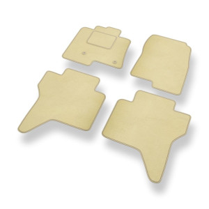 Velour gulvmåtter til Mitsubishi Pajero IV SUV (2006-2017) 5 døre - beige