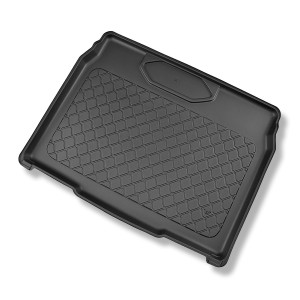 Gulvmåtte til bagagerum Peugeot 2008 II SUV (01.2020-....) - nederste bagagerum; Under / uden bevægeligt gulv i bagagerummet (med og uden subwoofer);