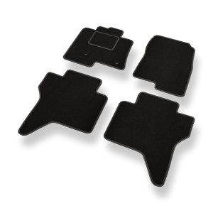 Velour gulvmåtter til Mitsubishi Pajero IV SUV (2006-2017) 5 døre - sort
