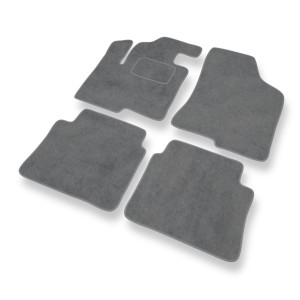 Velour gulvmåtter til Hyundai Santa Fe II SUV (2006-2012) - grå