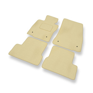 Velour gulvmåtter til Mini Hatch III Hatchback (2013-2024) - beige