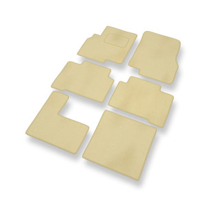Velour gulvmåtter til Mitsubishi Grandis Minivan (2003-2011) - beige