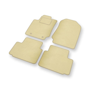 Velour gulvmåtter til Ford Ranger V Pick-Up (2012-2023) Kort version - beige