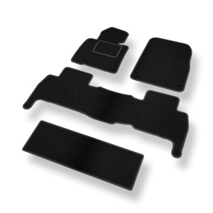Velour gulvmåtter til Toyota Land Cruiser J200 SUV (2007-2021) 7-personers - sort