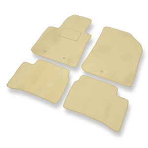 Velour gulvmåtter til Hyundai i10 II Hatchback (2012-2019) - beige