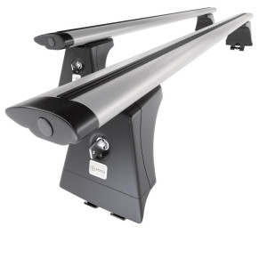 Tagbagagebærer til bil Ford Focus mk II Hatchback (2005-2007) - sølv bagagebærer til taget - lastholder - tagholder - Monteringspunkter - Aluminium