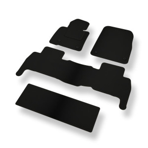 Filtmåtter til Toyota Land Cruiser J200 SUV (2007-2021) 7-personers - sort