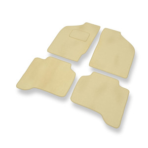 Velour gulvmåtter til Mitsubishi L200 III Pick-Up (2001-2006) - beige