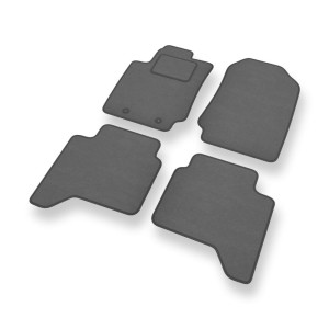Velour gulvmåtter til Ford Ranger V Pick-Up (2012-2023) Lang version - grå