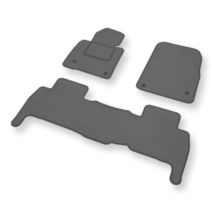 Velour gulvmåtter til Toyota Land Cruiser J200 SUV (2007-2021) 5-personers - grå