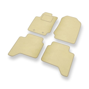 Velour gulvmåtter til Ford Ranger V Pick-Up (2012-2023) Lang version - beige